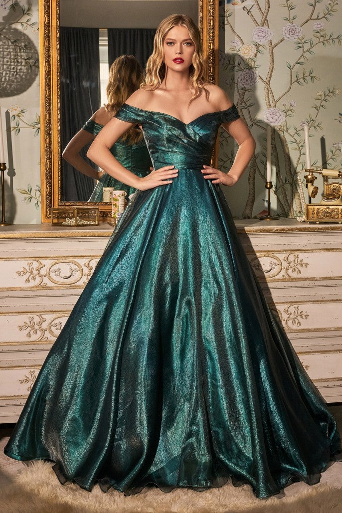 emerald formal dress